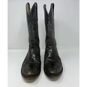 Corral Men's Western Genuine Ostrich Round Toe Boots Size 9D Gray Green Vintage